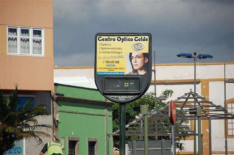 Termómetro callejero en Telde (Foto TA)