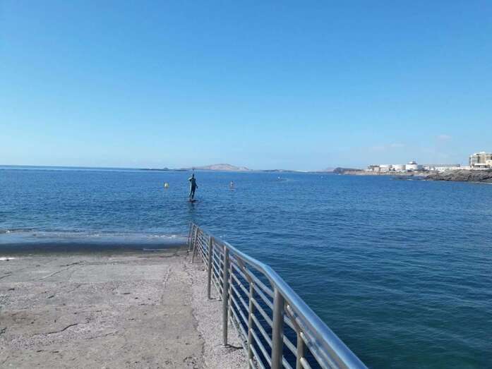 Playa de Melenara en estos días (Foto Gumersindo Hernández)