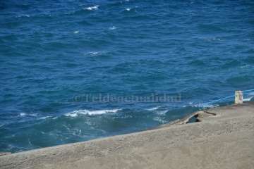 Estado que ha quedado el viejo espigón de la playa del antiguo hotel Bahía Mar (Foto TA)