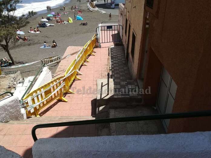 Playas ha aumentado la seguridad de la zona donde se cayó el muro (Foto TA)