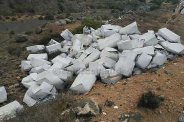Retirados los 10.000 kilos de sardinas tirados en cajas en Tufia y Barranco Real (Foto TA)