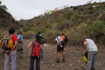 El Barranco de Tundidor (Telde), al golpito (Foto TA)