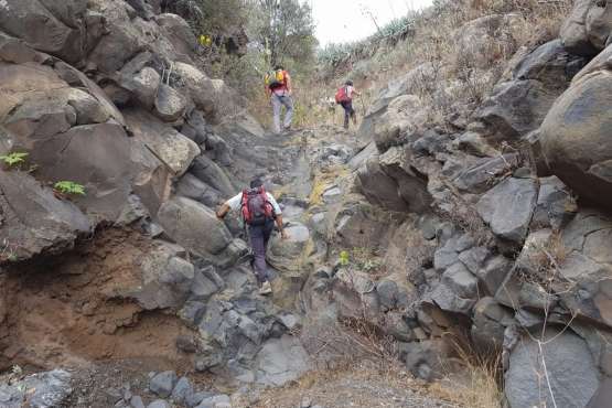 El Barranco de Tundidor (Telde), al golpito (Foto TA)