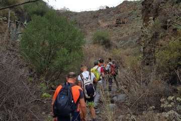 El Barranco de Tundidor (Telde), al golpito (Foto TA)