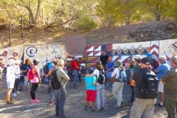 Ruta de Turcón por las estructuras hidráulicas de Las Tirajanas (Foto TA)