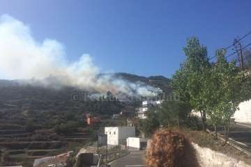  Incendio en la cumbre de la Isla, próximo a Cazadores-Telde (Foto TA)