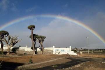 Arcoíris en el cielo de Telde en el día de Reyes (Foto Gumersindo Hernández y Darío Benítez)