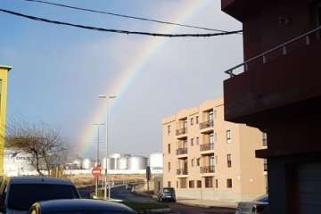 Arcoíris en el cielo de Telde en el día de Reyes (Foto Gumersindo Hernández y Darío Benítez)