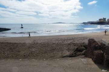 Nueva rampa de acceso a la playa de Melenara-Telde (Foto Antonio Rico)