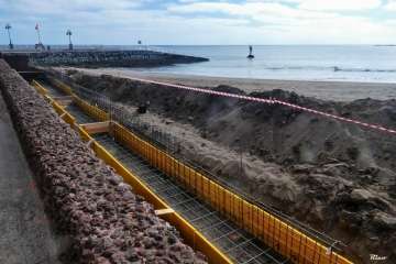Nueva rampa de acceso a la playa de Melenara-Telde (Foto Antonio Rico)