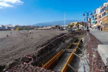 Nueva rampa de acceso a la playa de Melenara-Telde (Foto Antonio Rico)