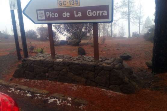 Primeros copos de nieve en la cumbre grancanaria (Foto Fernando Suárez)