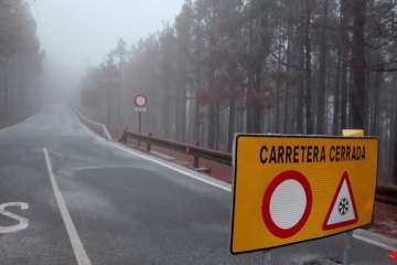 Granizo y placas de hielo en Los Pechos (Foto TA)