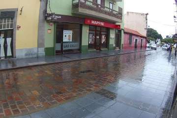 Jornada lluviosa en el casco de Telde (Foto TA)