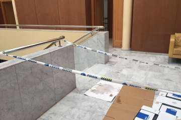 El Ayutamiento de Telde 'hace aguas' por el temporal (Foto TA)