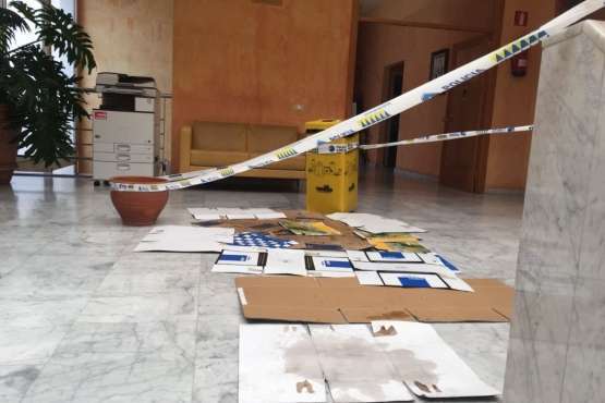 El Ayutamiento de Telde 'hace aguas' por el temporal (Foto TA)