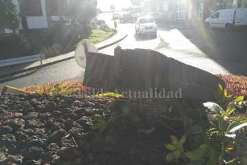 El viento arranca la escultura de La Herradura-Telde (Foto TA y Antonio Alí)