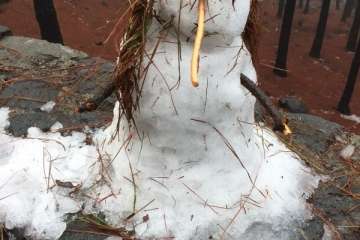 Accesos abiertos a la cumbre, salvo tres, tras la nevada histórica de ayer (Foto TA)
