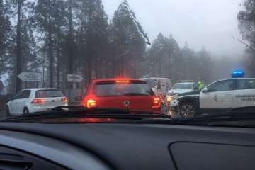 Accesos abiertos a la cumbre, salvo tres, tras la nevada histórica de ayer (Foto TA)