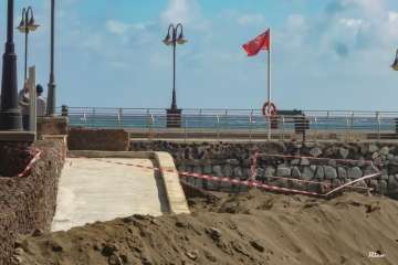 Costas ultima la construcción de una rampa de acceso a Melenara-Telde (Foto Antonio Rico)