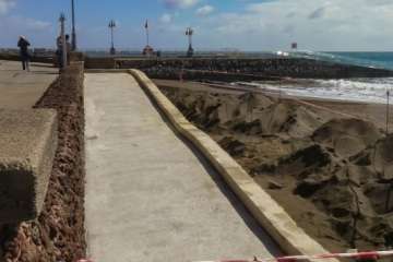 Costas ultima la construcción de una rampa de acceso a Melenara-Telde (Foto Antonio Rico)