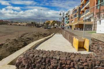 Costas ultima la construcción de una rampa de acceso a Melenara-Telde (Foto Antonio Rico)