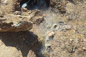 Importante pérdida de agua en el Valle de Jinámar-Telde (Foto TA)