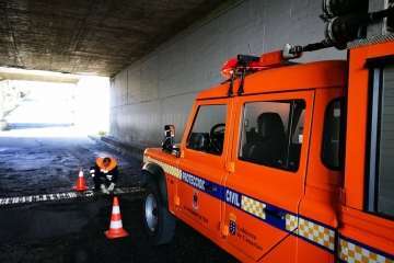 Protección civil revisa la red de drenaje (Foto TA)