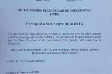 El Cabildo de Gran Canaria activa el Plan de Emergencias Insular (Foto TA)
