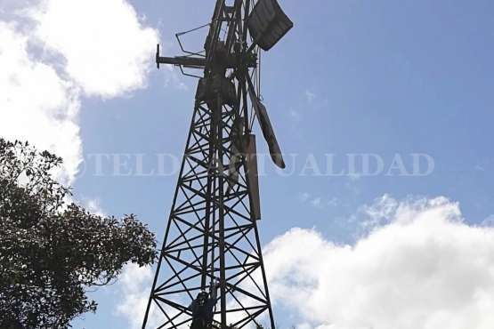 Un histórico molino hidráulico amenaza con venirse abajo en Telde (Foto TA)