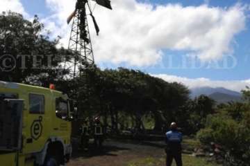Un histórico molino hidráulico amenaza con venirse abajo en Telde (Foto TA)