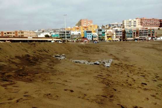Vestigios de la última vivienda que pobló Melenara (Foto TA)