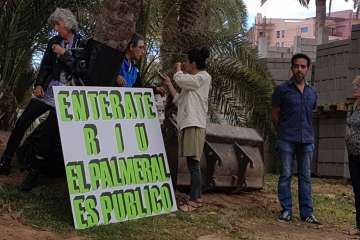 Protesta de Turcón en el Palmeral de Maspalomas (Foto TA)