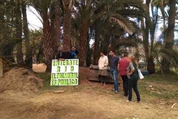 Protesta de Turcón en el Palmeral de Maspalomas (Foto TA)