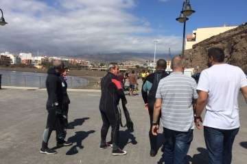 Inmersión en Melenara para limpiar sus fondos (Foto TA)