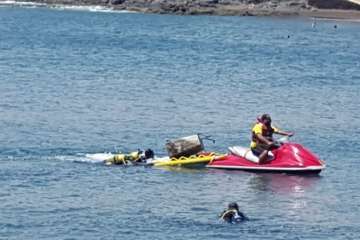 Inmersión en Melenara para limpiar sus fondos (Foto TA)