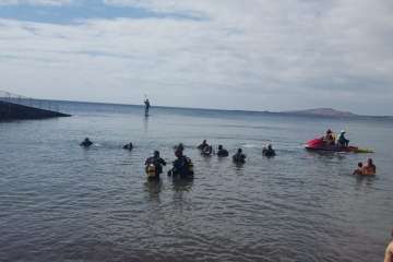 Inmersión en Melenara para limpiar sus fondos (Foto TA)