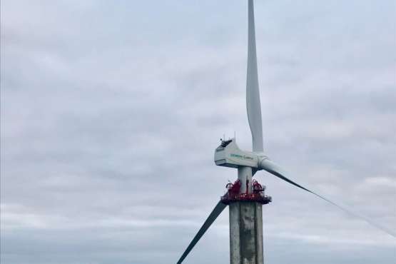 El primer molino marino de España, en la costa de Telde (Foto TA)