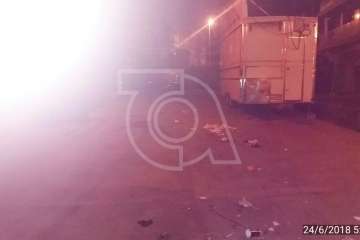 Trabajos de limpieza en la playa de Melenara tras la Noche de San Juan (Foto TA)