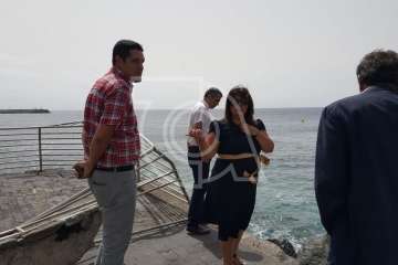 Costas anuncia una inversión de 29.000 euros para reparar de forma urgente el muelle de Melenara (Foto TA)