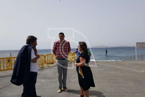 Costas anuncia una inversión de 29.000 euros para reparar de forma urgente el muelle de Melenara (Foto TA)