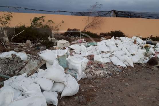 Depósito de escombros en una zona de Telde (Foto TA)