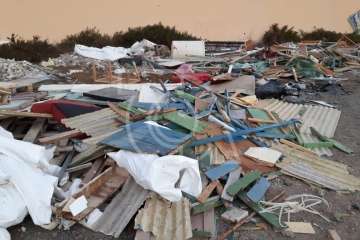 Depósito de escombros en una zona de Telde (Foto TA)