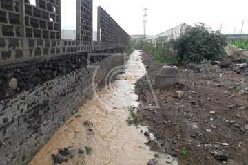 Efectos en Telde de las copiosas lluvias caídas durante la madrugada y mañana de este jueves (Foto TA)