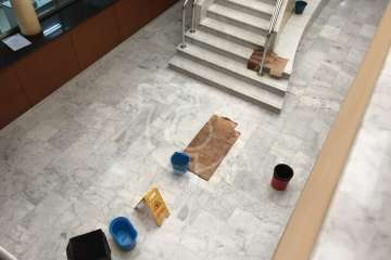 Efectos en Telde de las copiosas lluvias caídas durante la madrugada y mañana de este jueves (Foto TA)