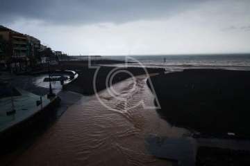 Efectos en Telde de las copiosas lluvias caídas durante la madrugada y mañana de este jueves (Foto TA)