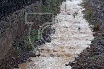 Efectos en Telde de las copiosas lluvias caídas durante la madrugada y mañana de este jueves (Foto TA)