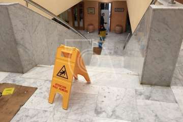 Efectos en Telde de las copiosas lluvias caídas durante la madrugada y mañana de este jueves (Foto TA)