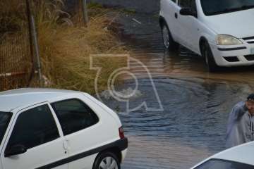 Efectos en Telde de las copiosas lluvias caídas durante la madrugada y mañana de este jueves (Foto TA)
