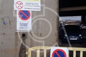 Efectos en Telde de las copiosas lluvias caídas durante la madrugada y mañana de este jueves (Foto TA)